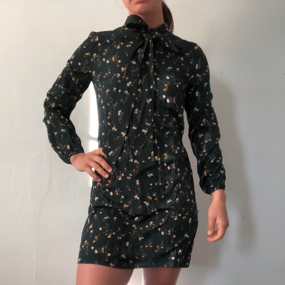 Green floral fashion union ASOS dress